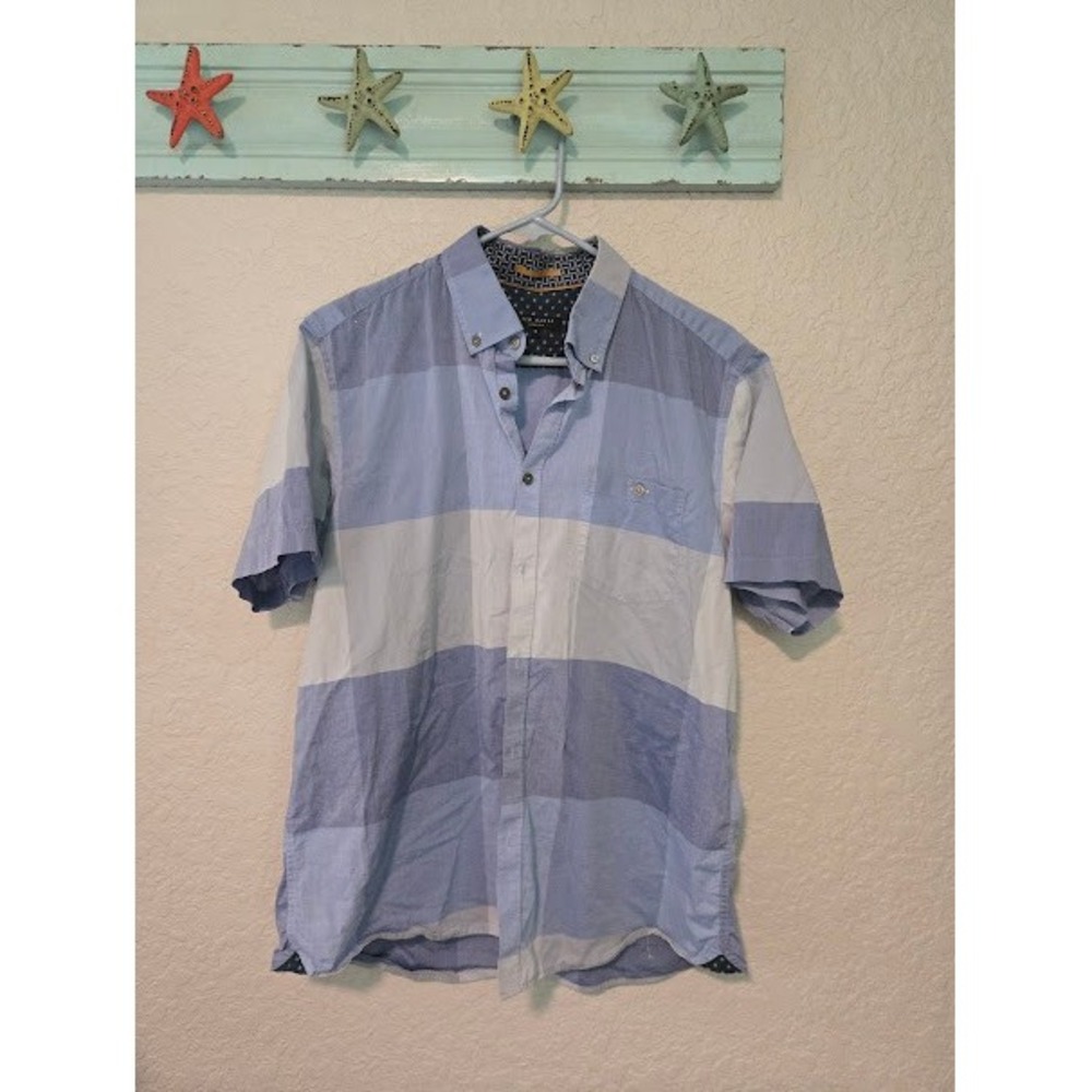 Ted Baker Blue Checkered Button Down